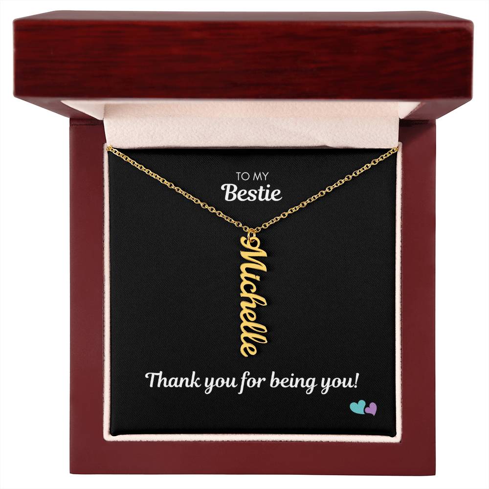 BE | Vertical Name Necklace | Being You