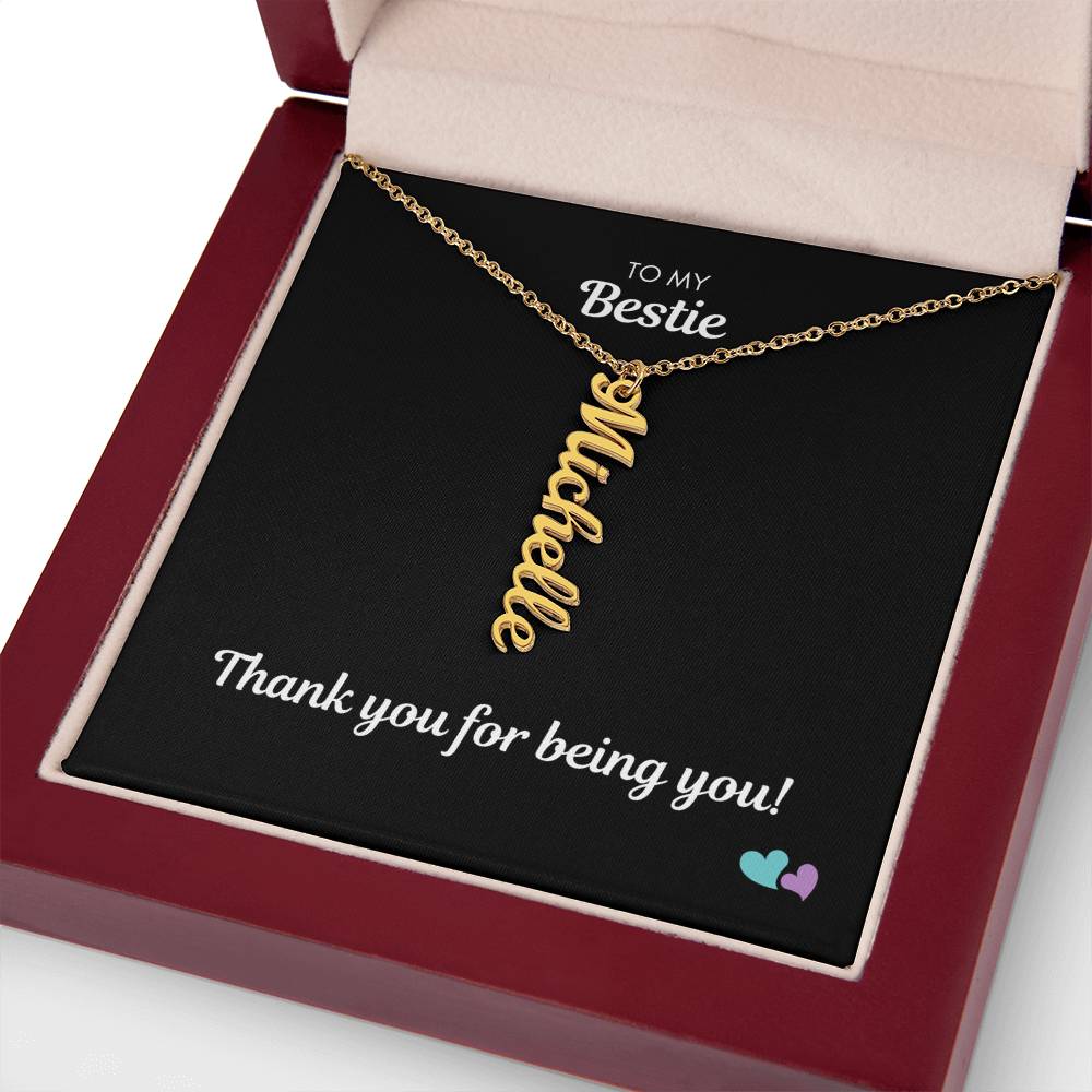 BE | Vertical Name Necklace | Being You