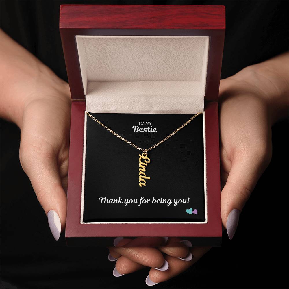 BE | Vertical Name Necklace | Being You