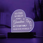 GRANDMA | Acrylic Night Light Heart LED | Your Are The World